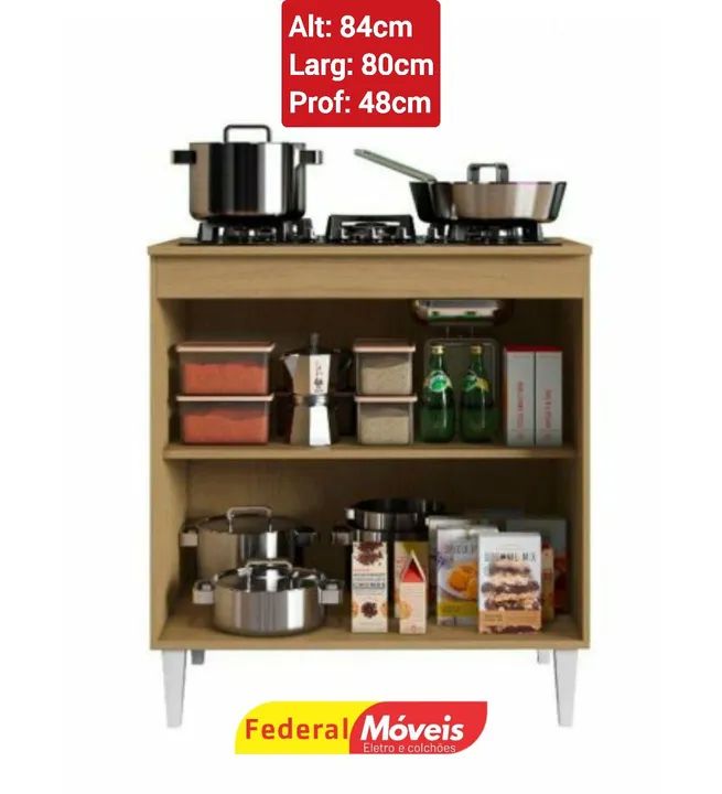 Balcão Para Cooktop 2 Portas Novo Fazemos Entrega  - Foto 2