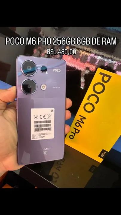 POCO M6 PRO 256G 8RAM $1480 À VISTA 