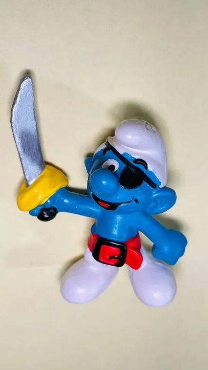 Smurf Schleich - boneco altura 5 cm - Bucaneiro / Marujo / raro e em excelente estado! - Foto 3