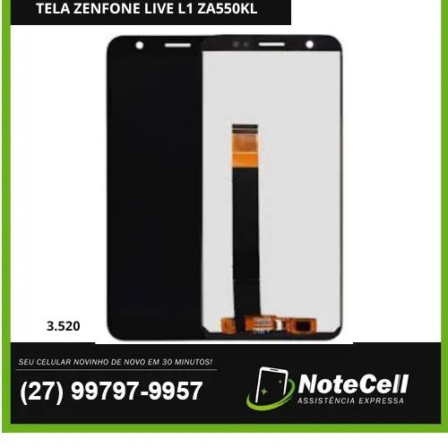 Tela/Display P/ ZENFONE LIVE L1 ZA550KL- Instalação em 30 min!