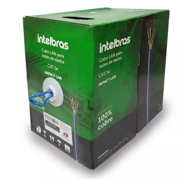  Cabo De Rede Impact Lan Cat5e 4px24 Preto Intelbras 305m