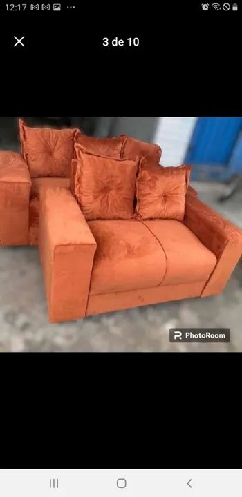 Conjunto SOFA ALMOFADADO 2 e 3 lugares de fábrica  - Foto 2