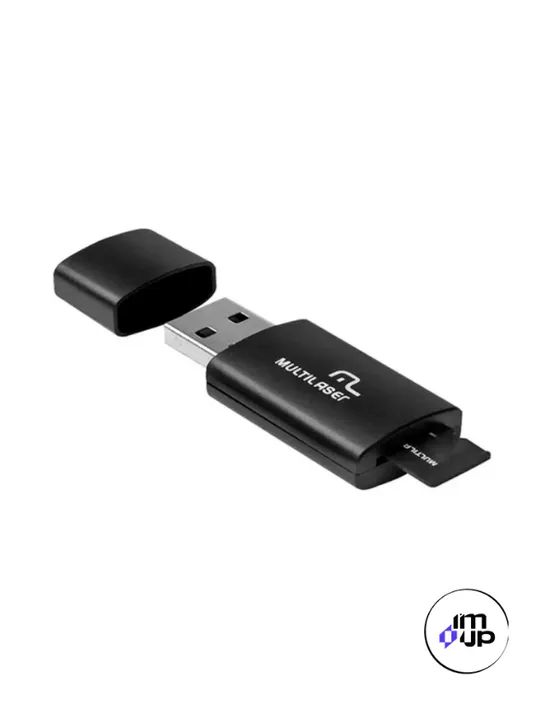 Pen Drive 2 em 1 com Leitor USB + Cartão de Memória 8GB MC161 - Multilaser  cod: 2428 - Foto 3