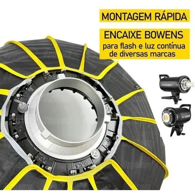 Softbox Parabólico Bowens 120cm Greika Gkp-120 Para Fotos - Foto 2