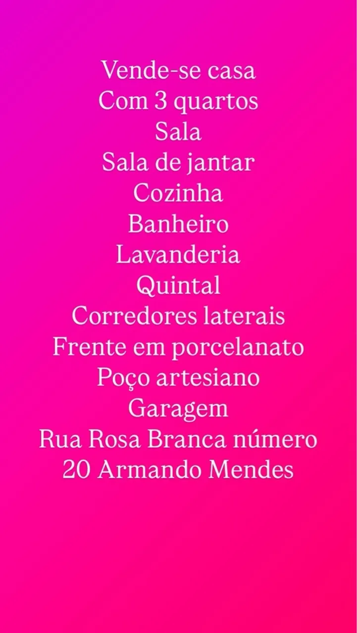 Vendo casa no Armando Mendes