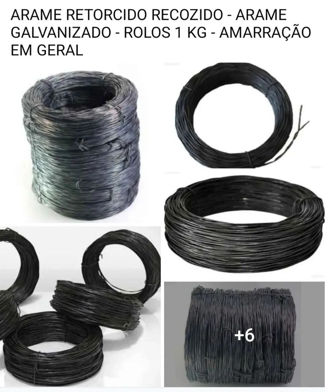 Pregos,Arame Recozido para Amarração em Geral - Rolos de 1kg