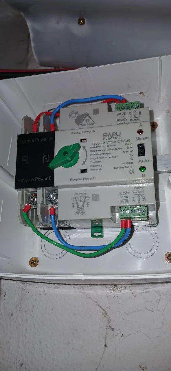 Controlador de carga, inversor e chave de transferência 