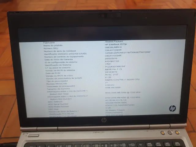 HP Elitebook 2570p i7-3520M 4Gb