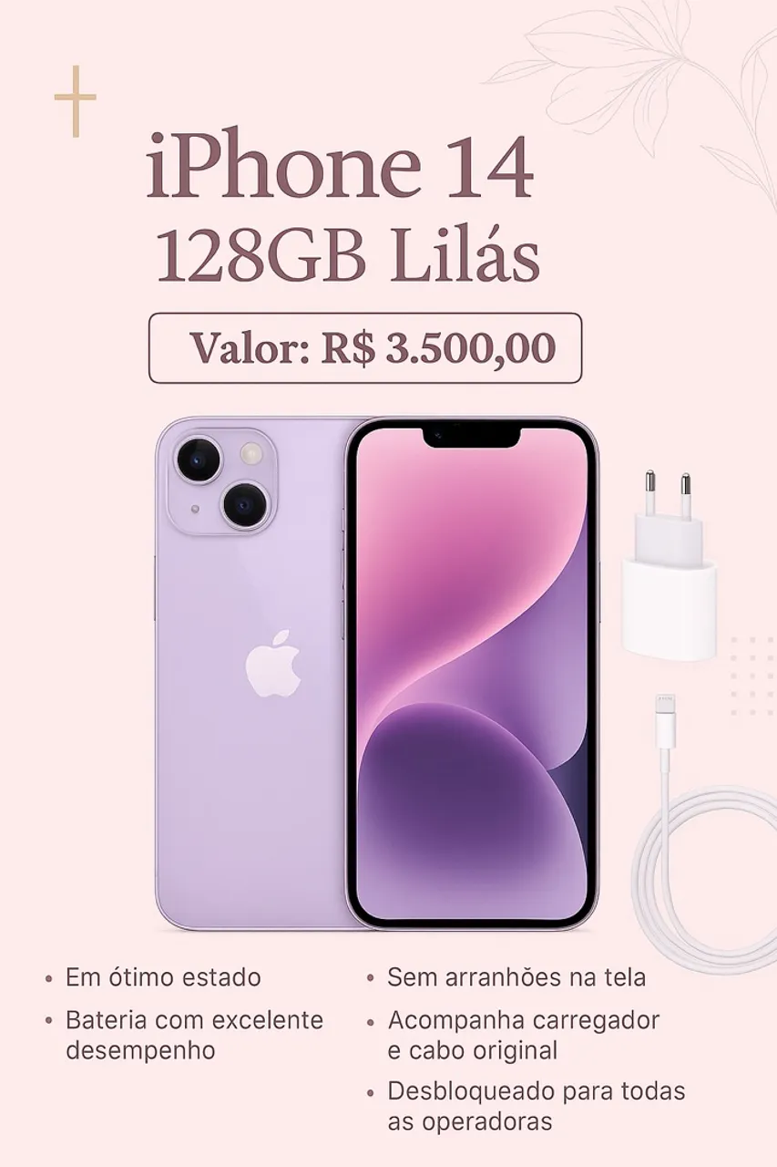 iPhone 14 roxo
