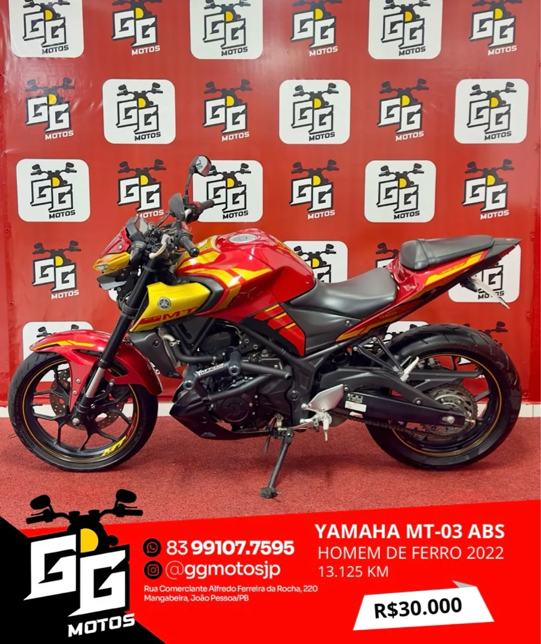 YAMAHA MT-03 HOMEM DE FERRO 2022