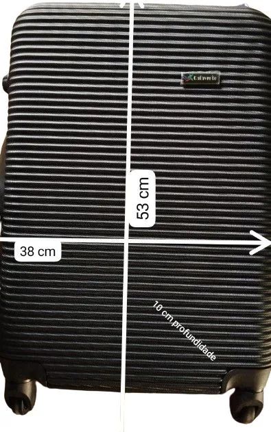 Mala de Viagem 53cm 17kg - Preta - Nova