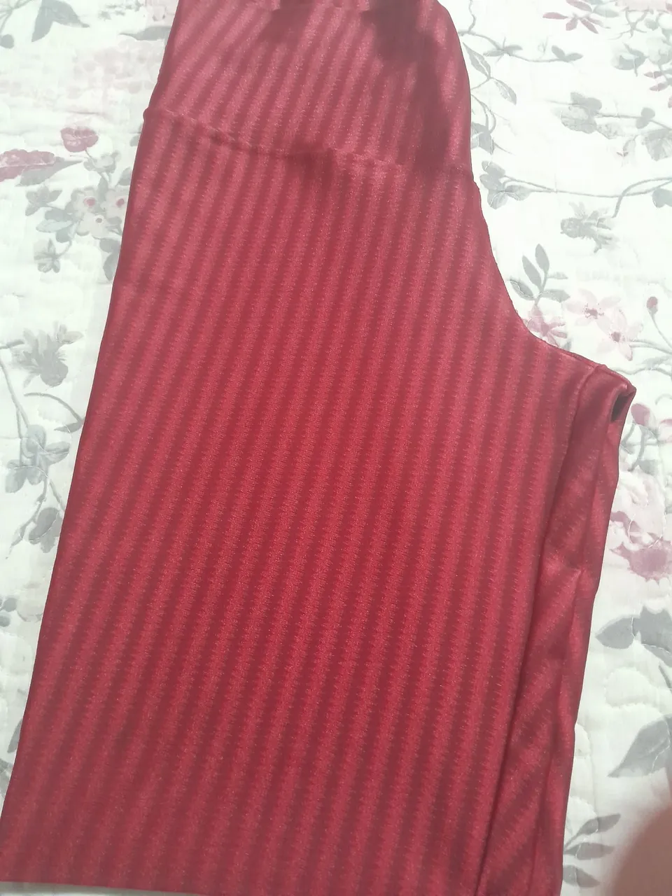 Calça Legging Texturizada Vermelha