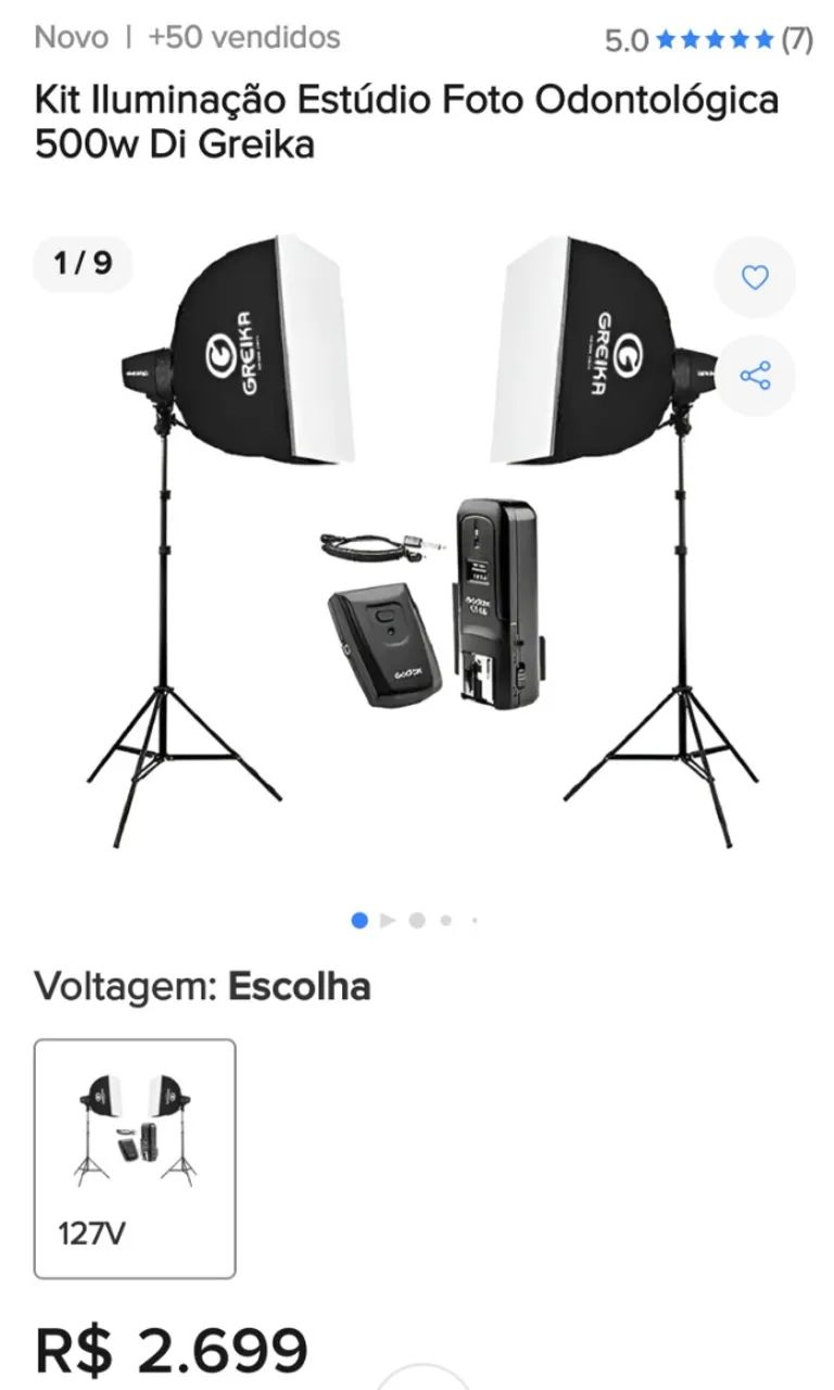 Kit Iluminação Estúdio