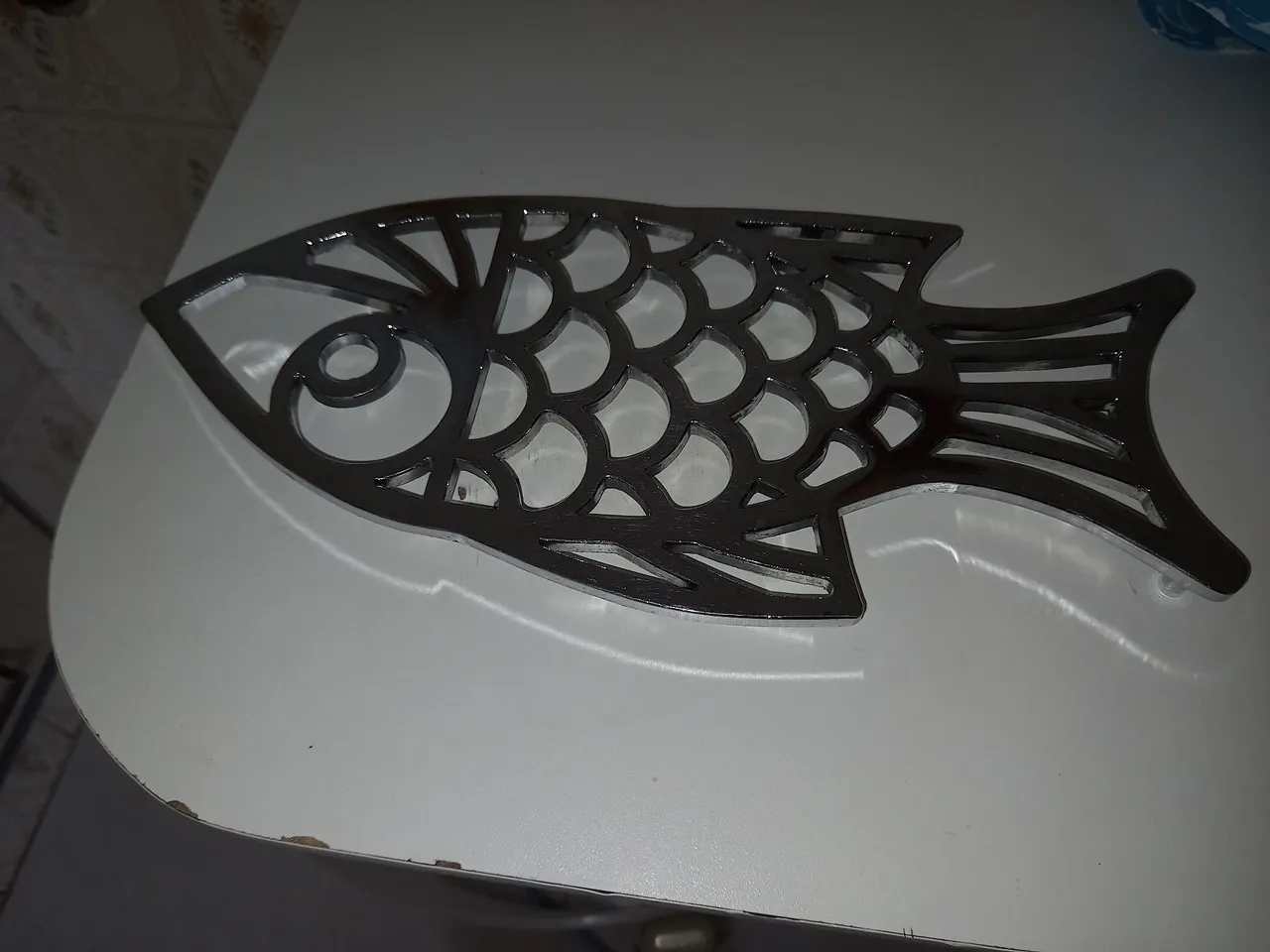Descanso de Panela em Metal - Peixe