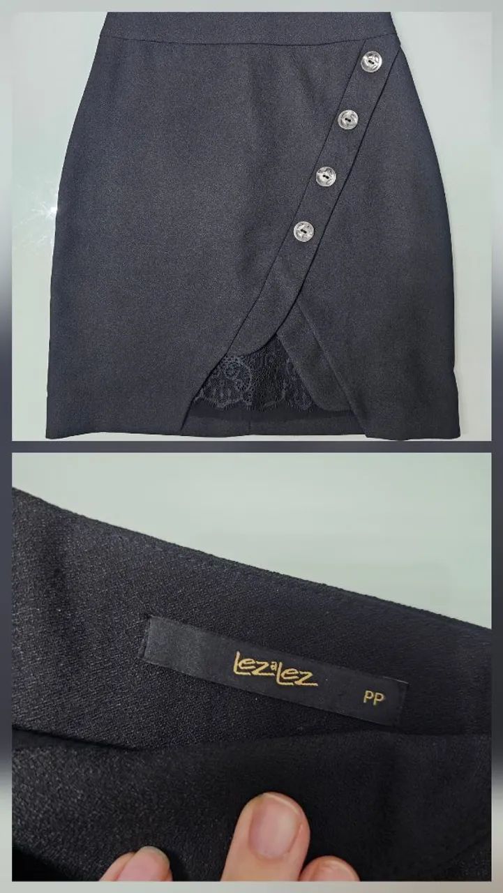 Saia preta LezALez - Foto 3