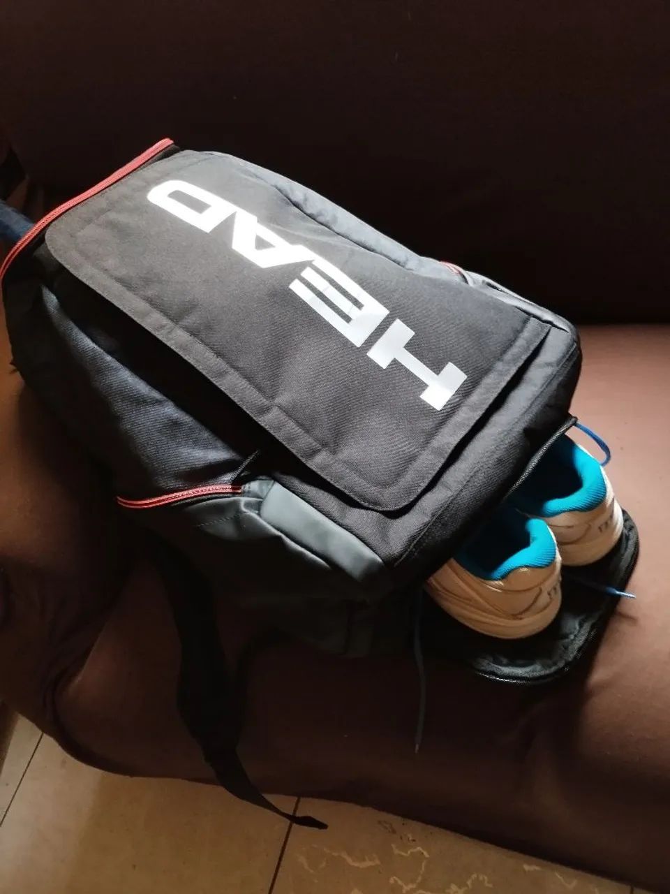 Mochila Raqueteira Head Alpha p/até 2 raquetes material reforçado impermeável nova zero  - Foto 4