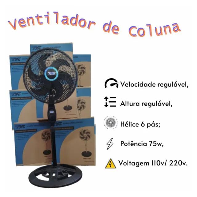 Ventilador Coluna 47 cm Novo na Caixa 220V só 159 reais  - Foto 3