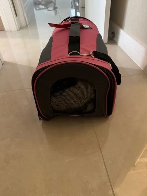 Bolsa de transporte para cabine de avião para Pet (rosa) tam m - pandora Pet&Go - Foto 2