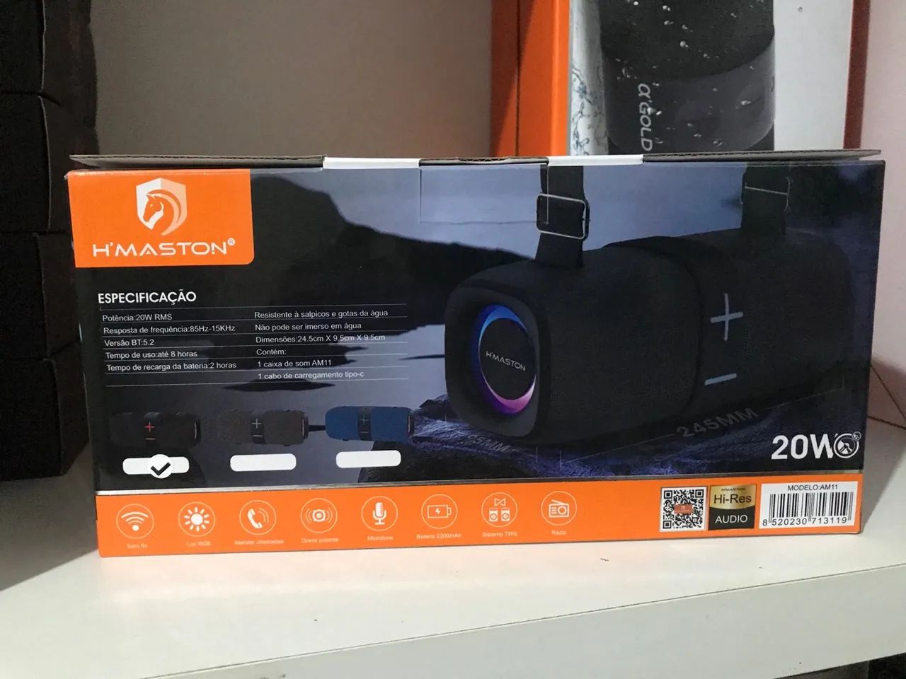 Caixa de Som Bluetooth H'MASTON Grave AM11 - Foto 3