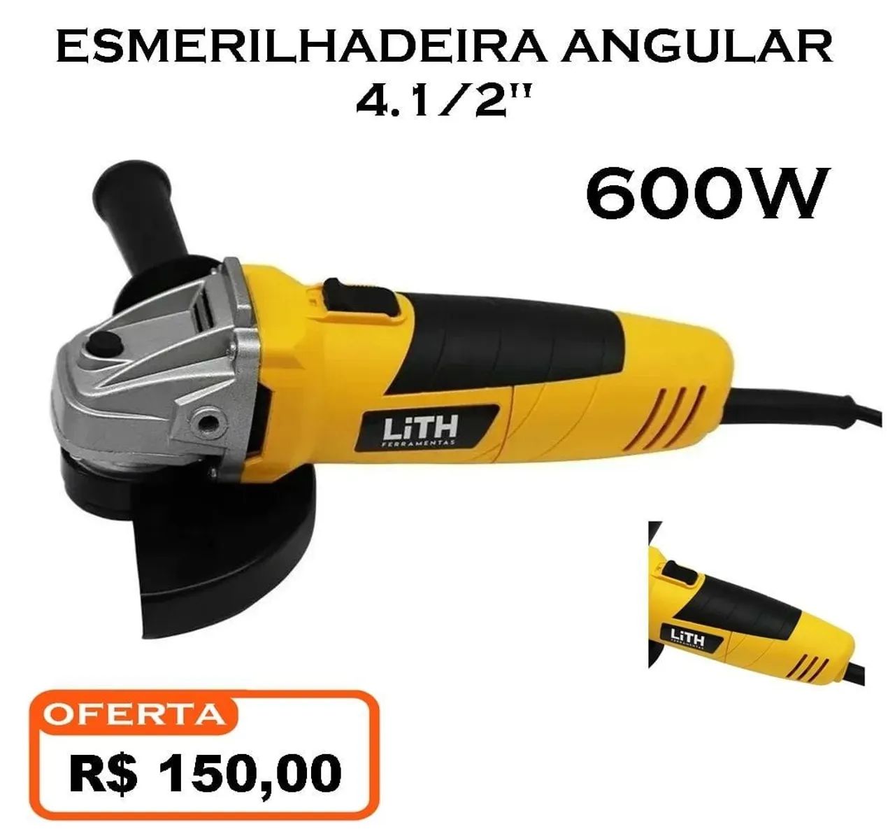 Esmerilhadeira Angular 4.1/2" 600W - LITH
