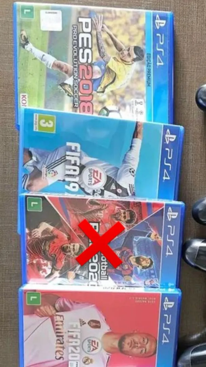 Jogos de PS4: PES 2018, FIFA 19 e FIFA 20