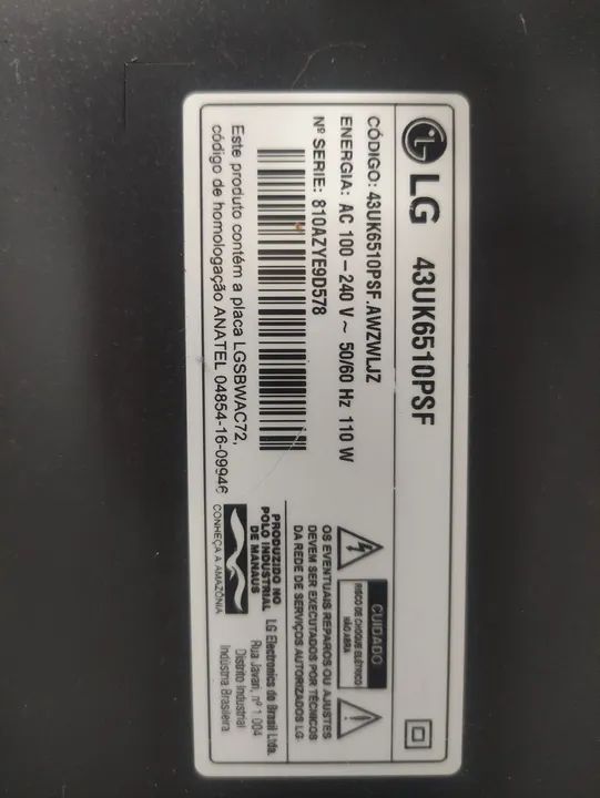 TV LG 43 polegadas com tela quebrada - Foto 4