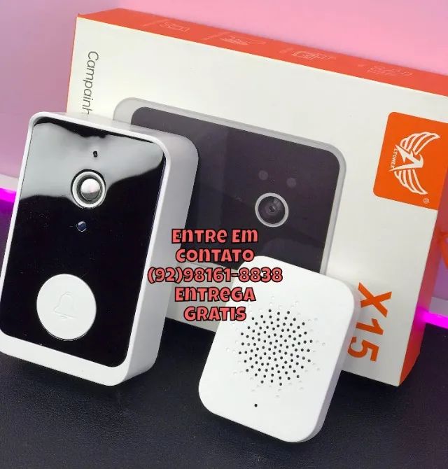 Campainha inteligente visivel com câmera Wi-Fi - Foto 3