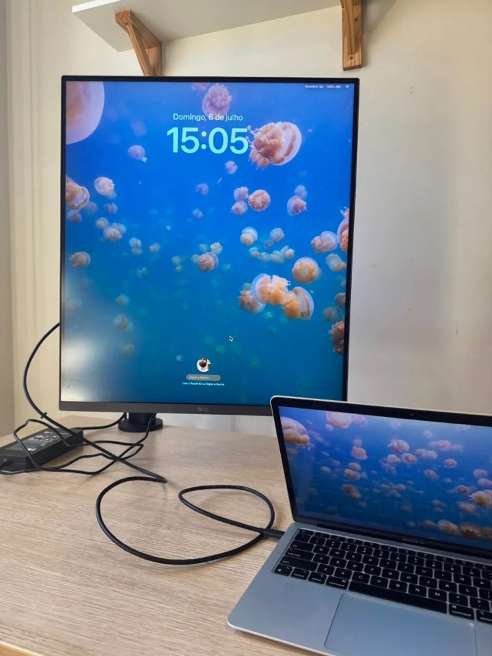 Monitor Gamer LG Ergo DualUp 28" SDQHD, 60Hz, IPS, HDMI e USB-C, HDR 10, Ajuste de Altura,