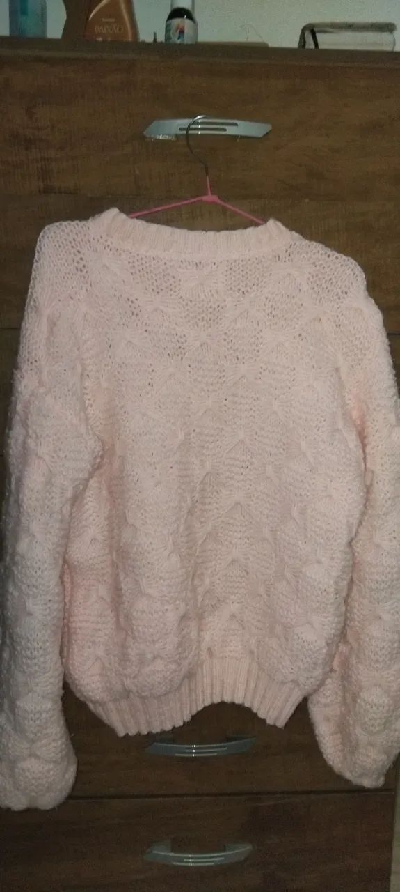 Blusa linda  tricô rosa  - Foto 4