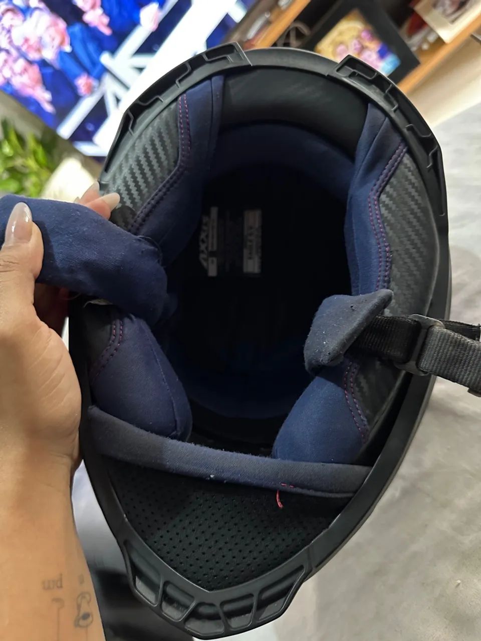 USADO - Capacete Asx Eagle Sv Com Oculos Interno - Foto 4