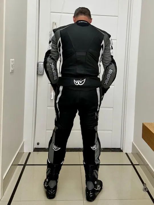 MACACÃO MOTO BERIK MONZA, 2pçs, Tam 50, Novo, Sem Uso - Foto 11