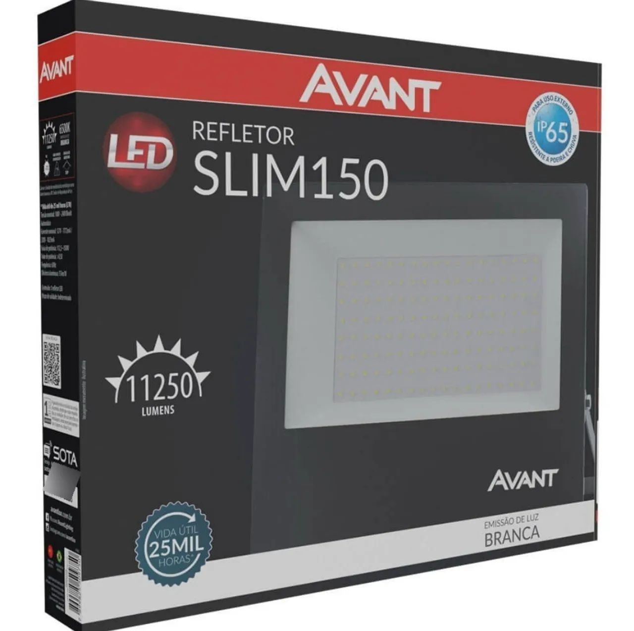 Refletor Led Holofote Luz Branca 150w A Prova D'água Avant - Foto 2