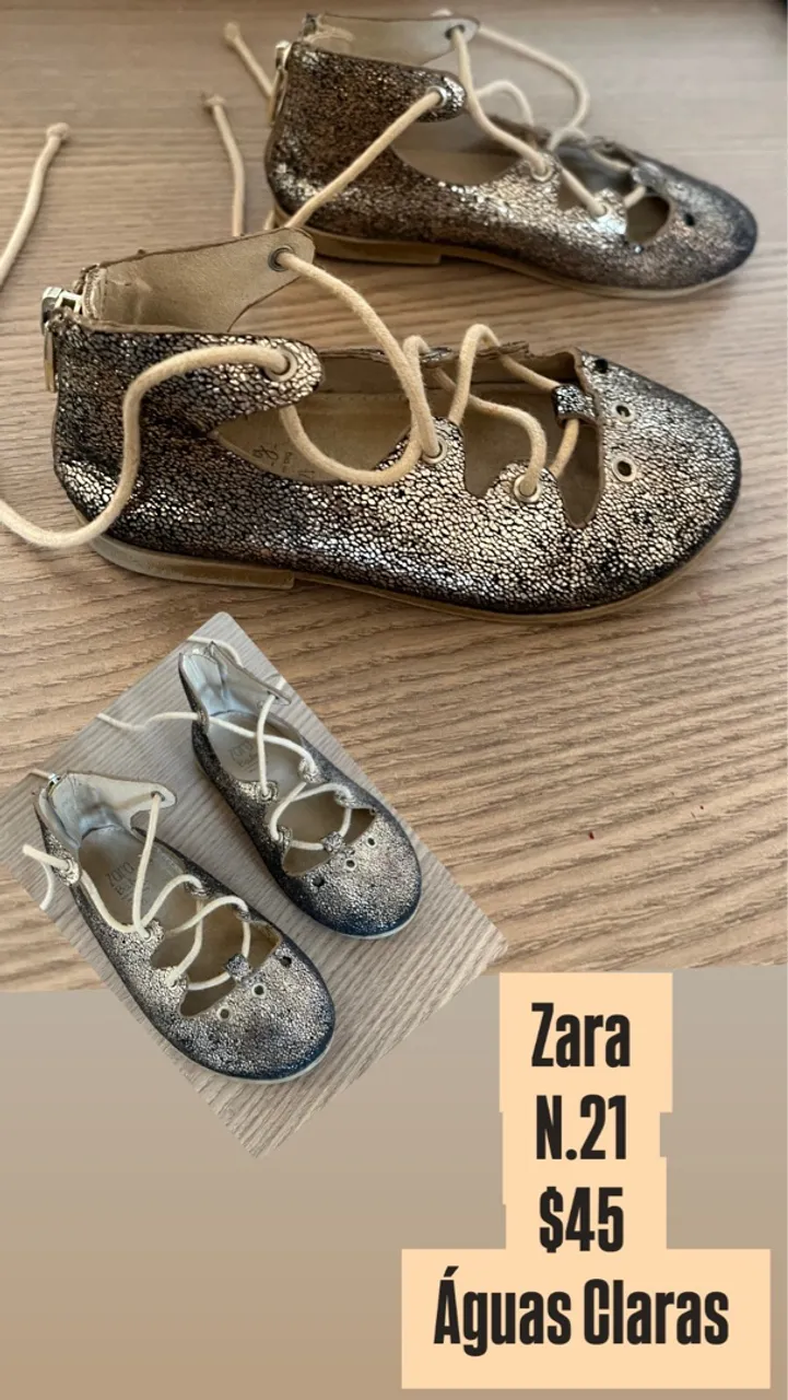 Sapatos Zara N.21 Dourado