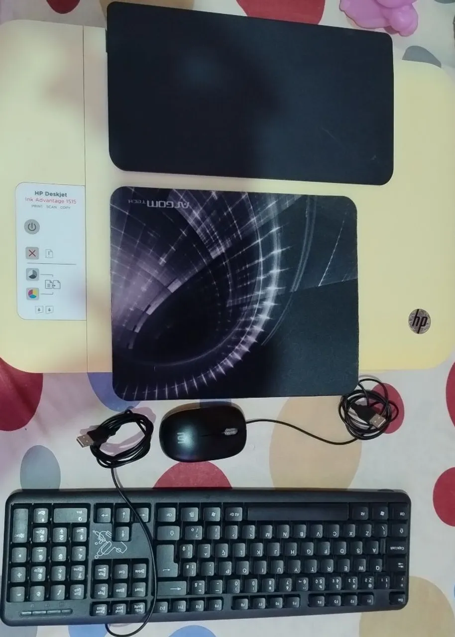 Kit Teclado e Mouse + Mousepad + Impressora HP