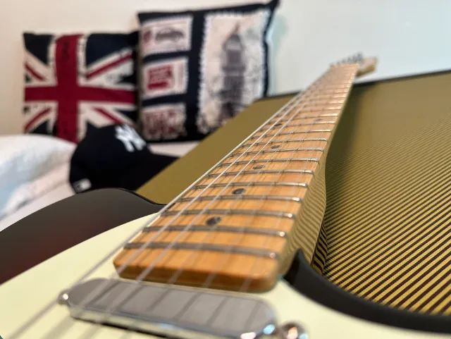 Guitarra Tagima Telecaster T-855 Cor Sunburst Hand Made (Usado) - Foto 6