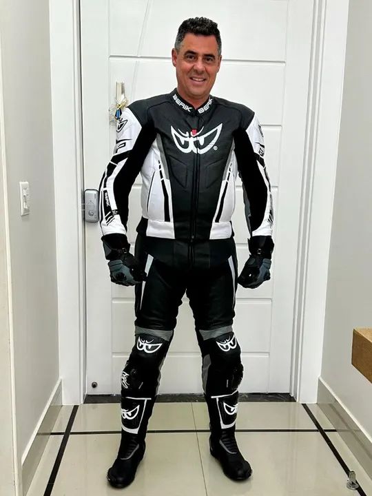 MACACÃO MOTO BERIK MONZA, 2pçs, Tam 50, Novo, Sem Uso - Foto 9