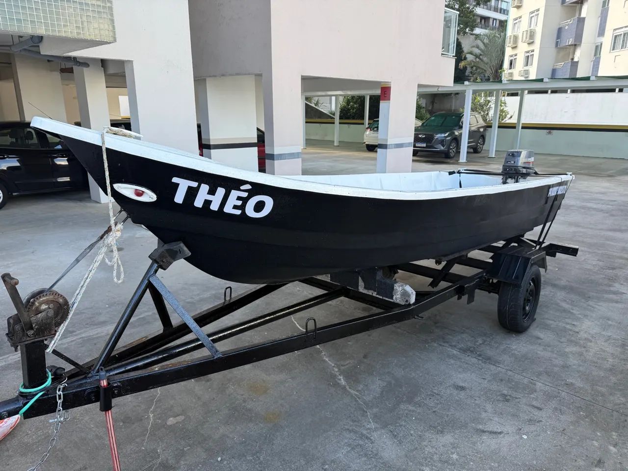 Lancha + motor yamaha 15hp + carreta rodoviária - Foto 13