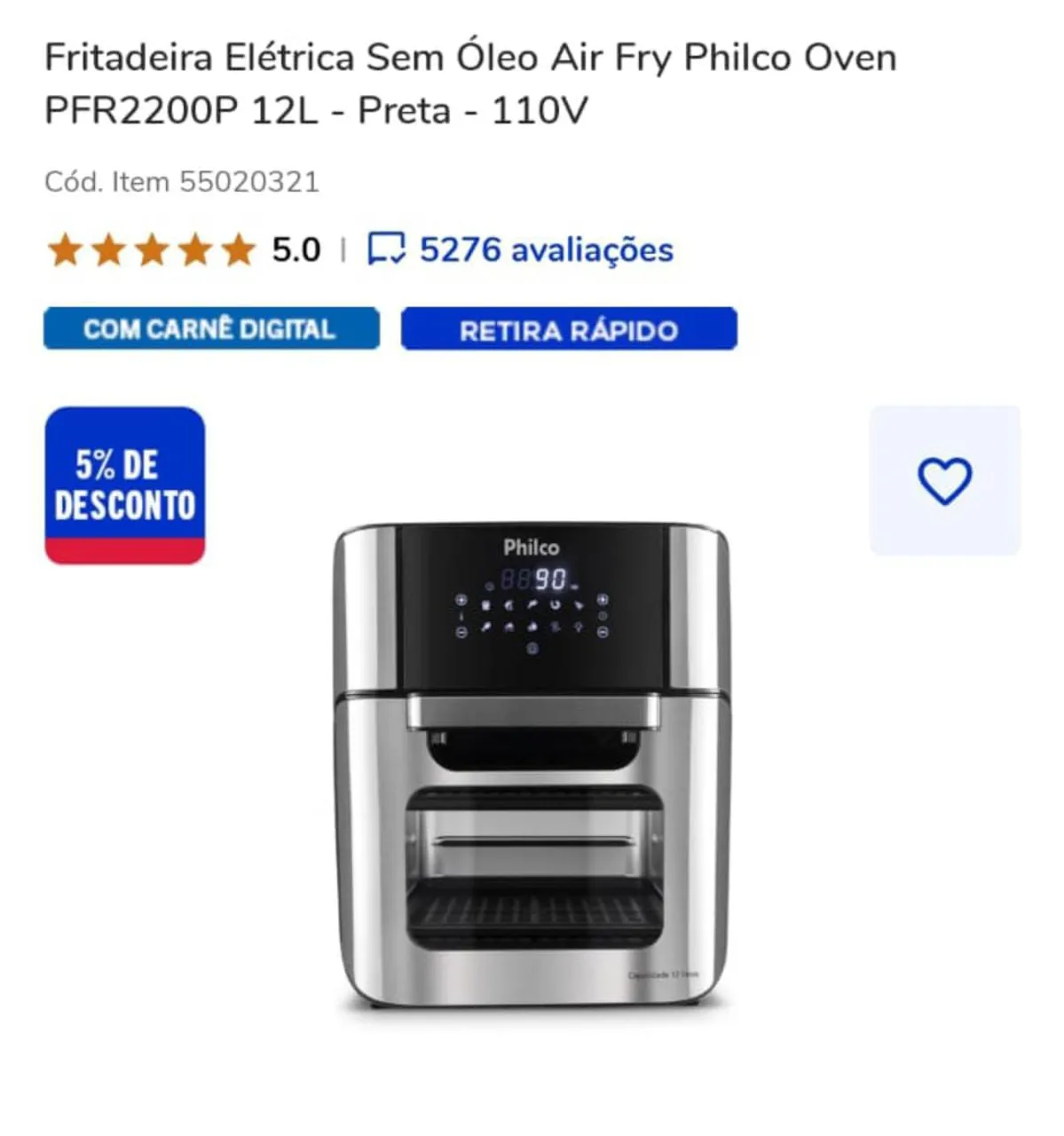 Air fry nova na caixa, nunca usada