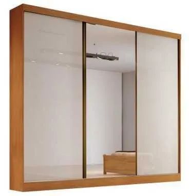 Guarda Roupa 100% MDF com Espelho 3 portas de correr 4 gavetas Novo Varios cores