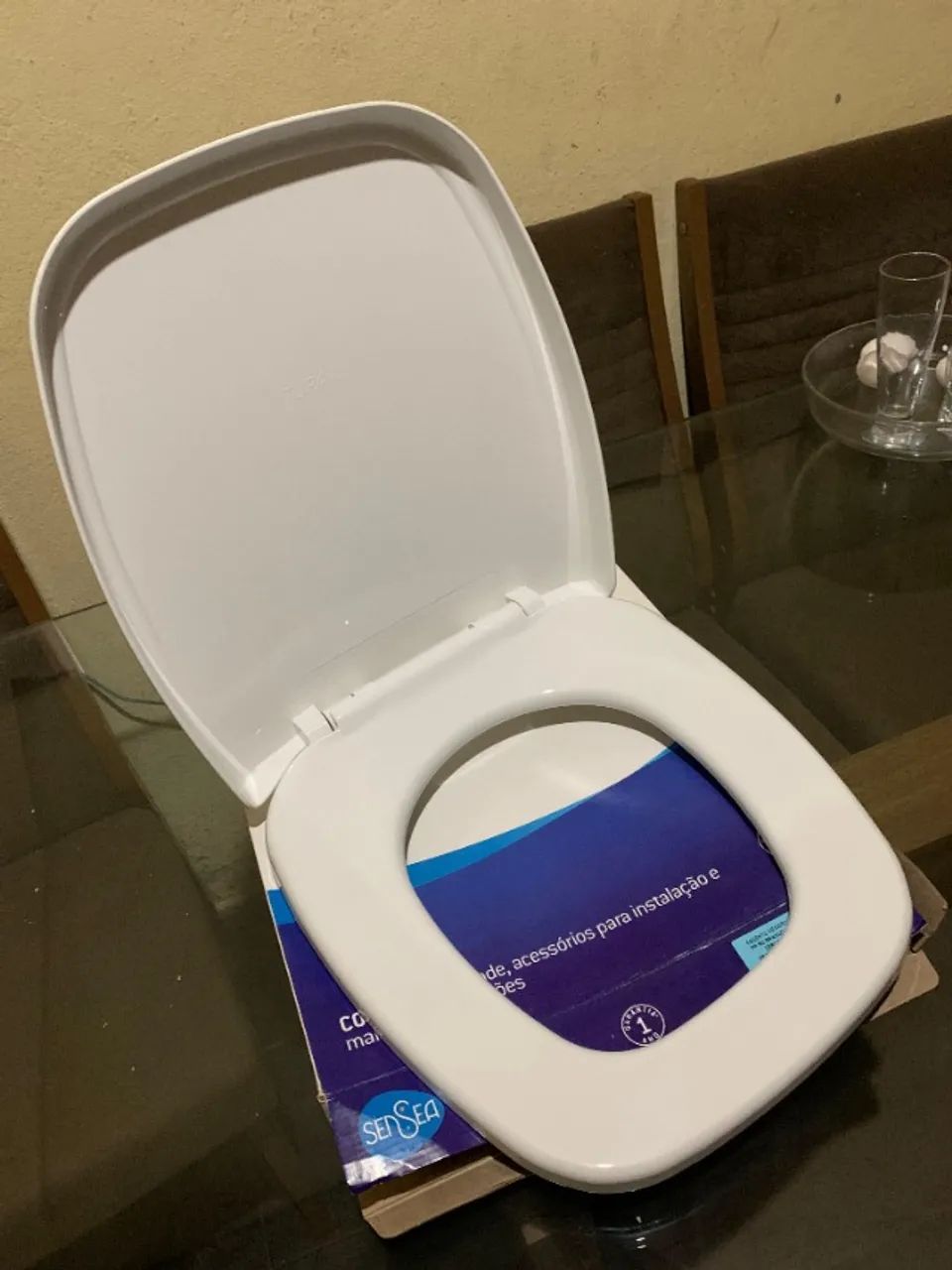 Assento Sanitário Formatos Vogue Life com Fechamento Suave Polipropileno Branco Sensea