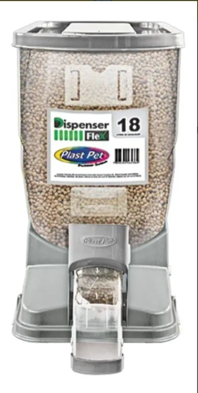 Porta Ração Dispenser 18 Litros Plast Pet Usado (Usado)
