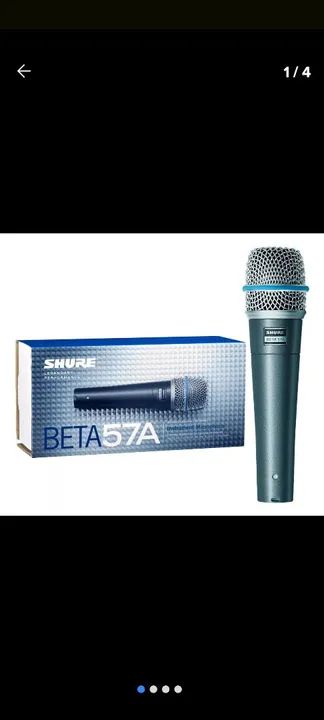 Microfone shure beta 57a dinâmico super cardioide original  - Foto 4