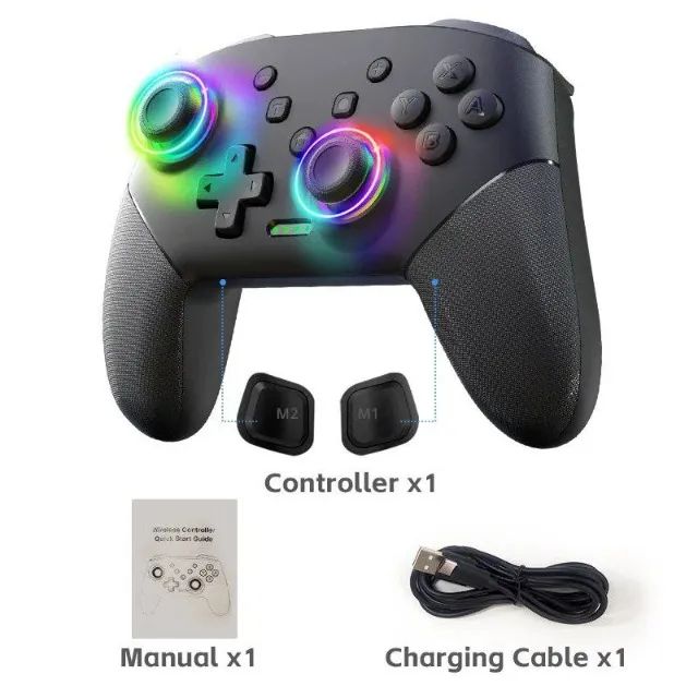 Controle para Nintendo Switch e PC com luzes RGB - Foto 4