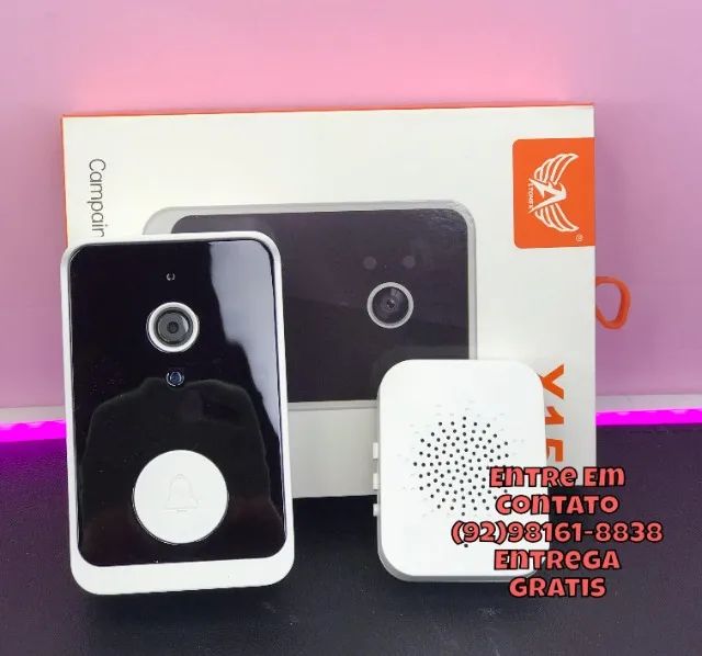 Campainha inteligente visivel com câmera Wi-Fi - Foto 4