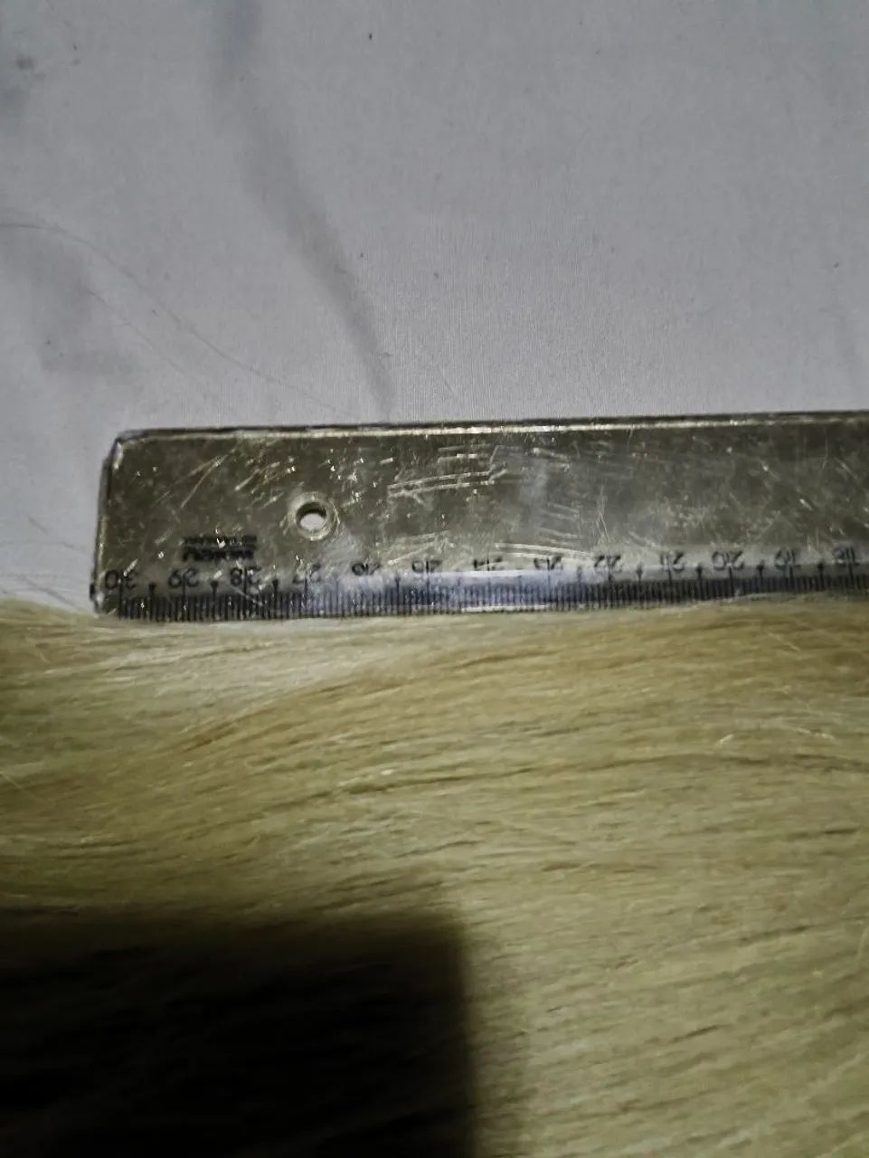 Aplique de cabelo loiro na fita - Foto 4