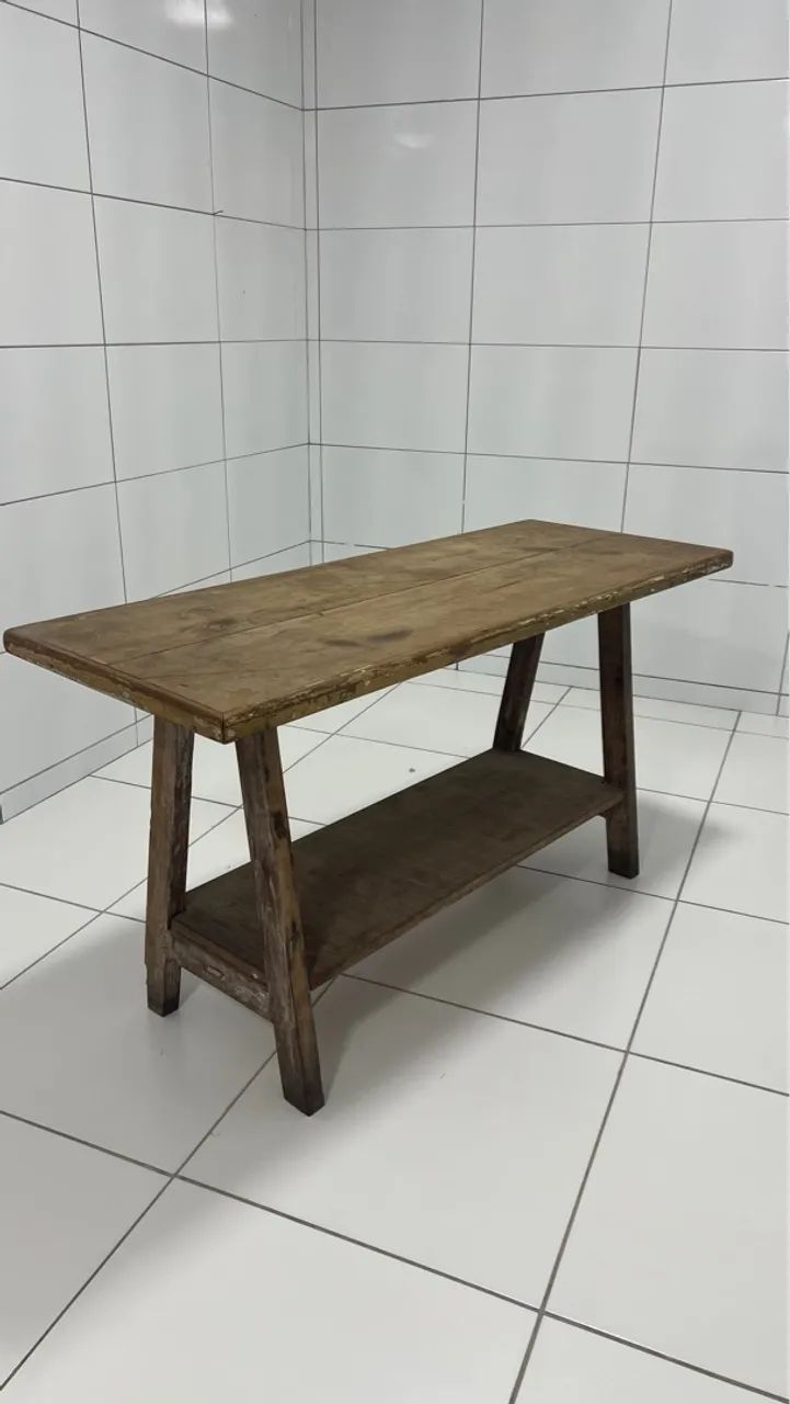 Mesa de Madeira de Demolição - Ideal para Decoração de Ambientes Internos e Externos - Foto 3