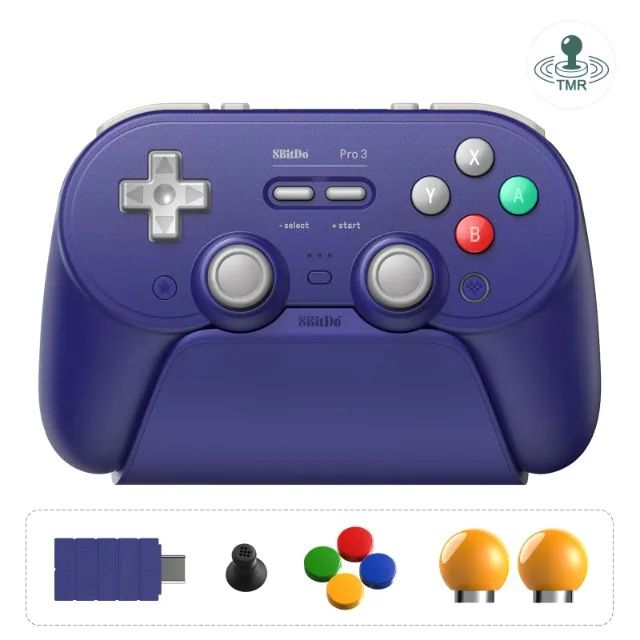 Controle Joystick Sem Fio 8bitdo PRO 3 Bluetooth para Switch 1/2 Windows, Apple, TMR - Foto 3