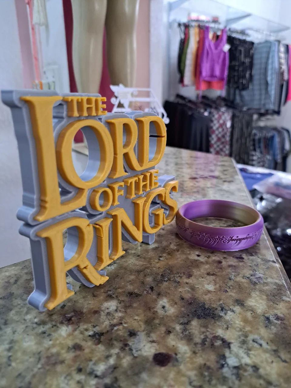Placa e Anel do Poder 3D print- Senhor dos Anéis  - Foto 3
