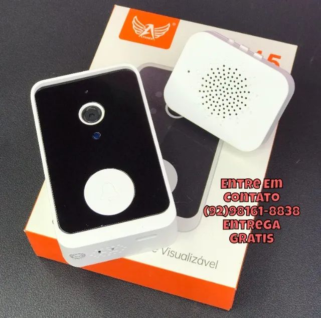 Campainha inteligente visivel com câmera Wi-Fi