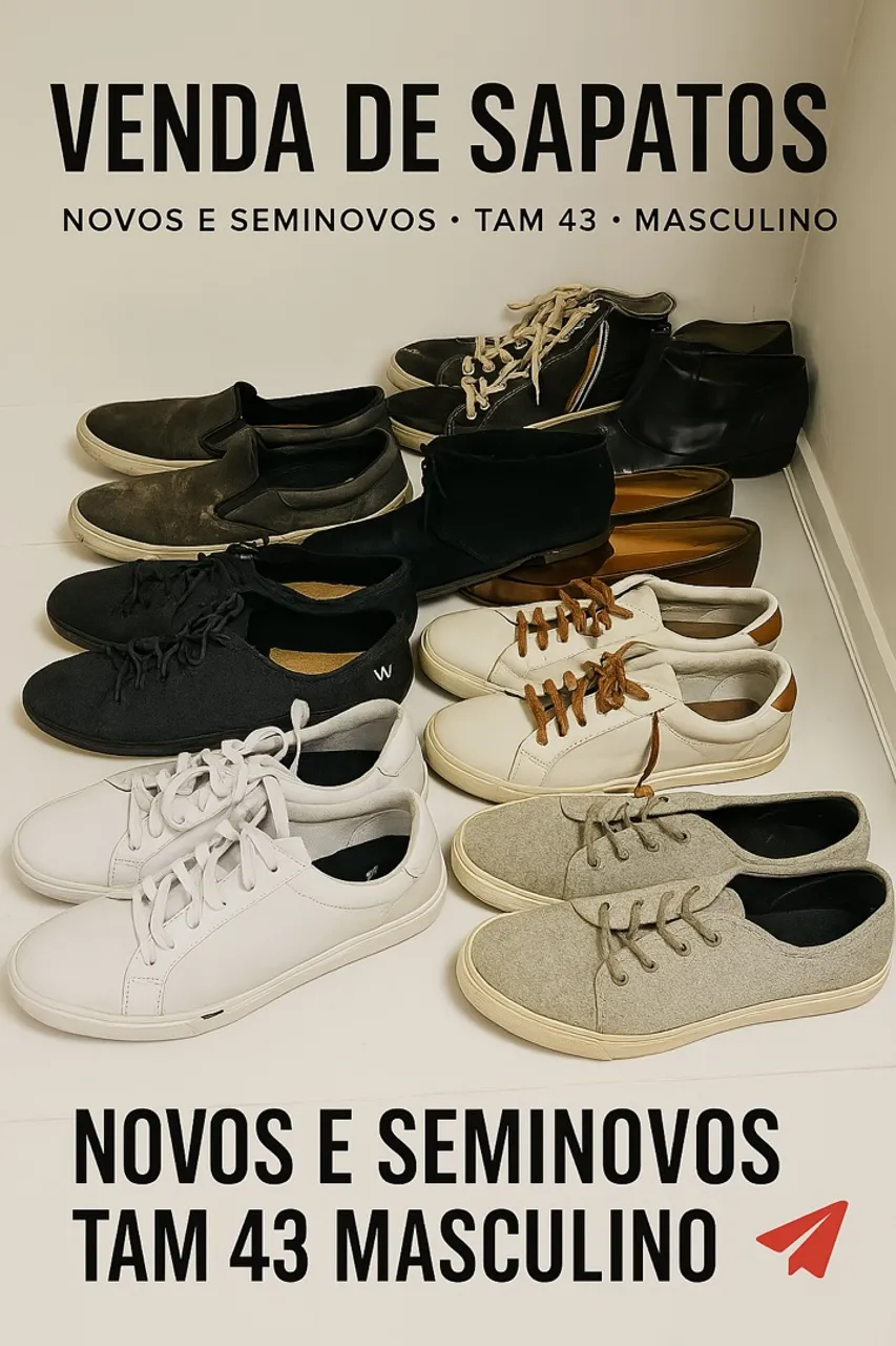 Sapatos Masculinos Tamanho 43